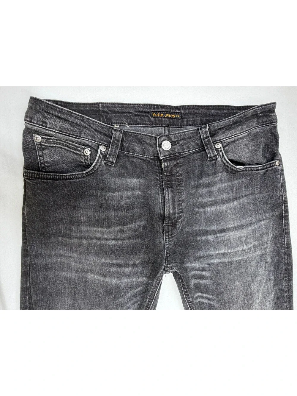 Nudie Jeans Co Men Jeans Organic Cotton Size 34 Black
